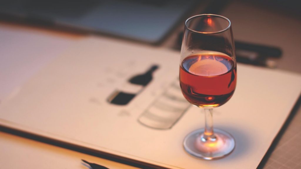 A glass of flavorful Port wine.